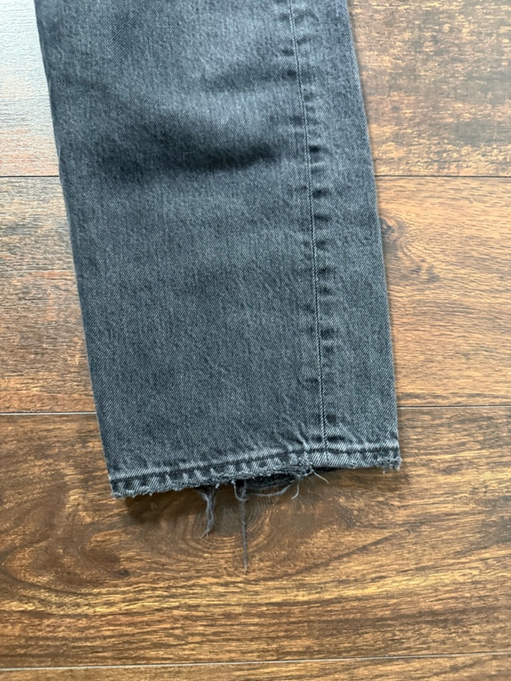 Agolde high-Rise 90s crop Distressed Black Women’s Jeans - Picture 6 of 12